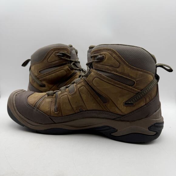 Keen Mens Circadia Mid Hiking Boots US 14 EU 47.5 Brown Leather Waterproof NWOB main image 12